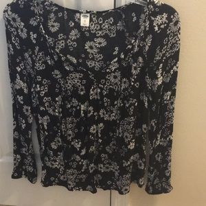 Old navy tassel flower print top
